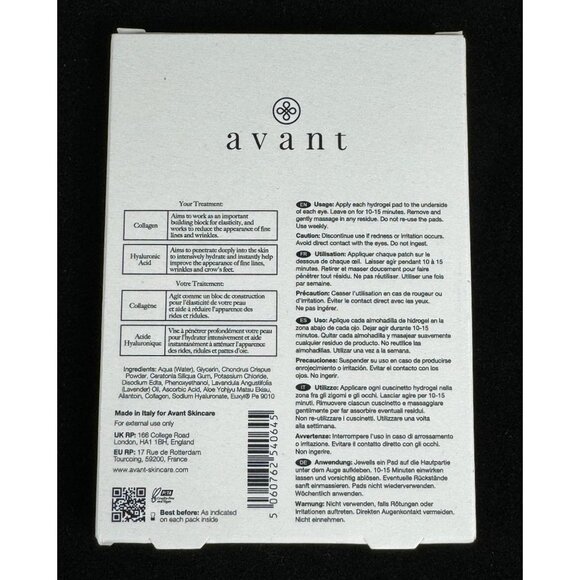 Avant Essential Pack Hydra-bright Collagen Eye Restoring Pads 3 Pairs 4 g Each - Picture 3 of 6